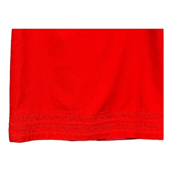 Boden Corduroy Mini Skirt Coral Casual Chic Ribbed Retro Pull-On Seasonal 10R - Picture 5 of 8